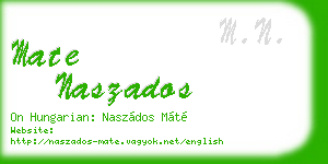 mate naszados business card